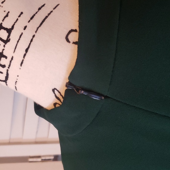 Zara new green short sleeves choker neck tunic dress size L - Picture 5 of 6